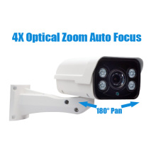 2.0MP H. 264 WDR 4X Zoom óptico Auto Focus Outdoor IR impermeável CCTV Segurança IP Camera